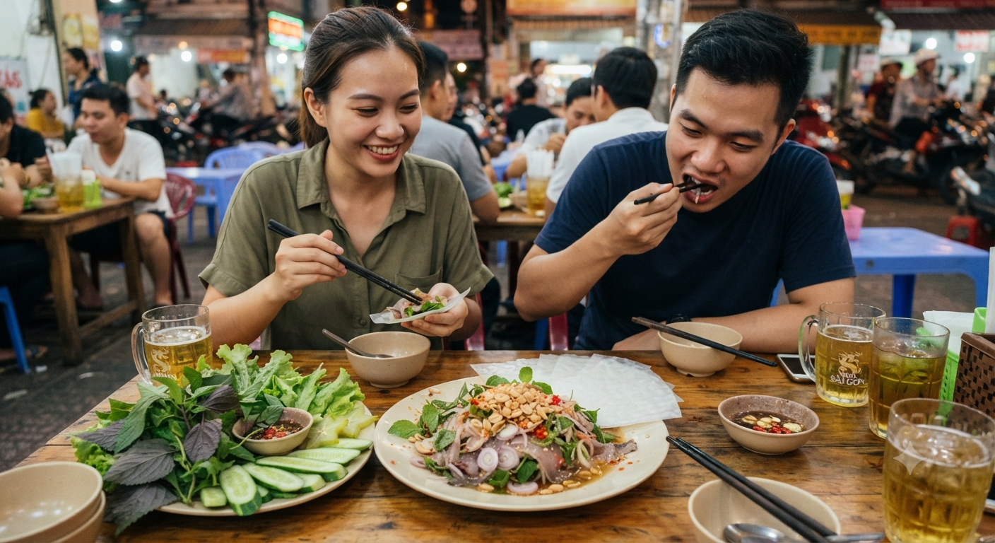 Trải nghiệm thưởng thức gỏi cá đuối chuẩn vị biển tại Gò Vấp