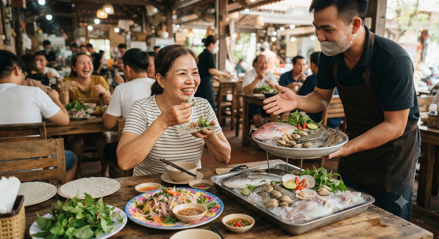 Trải nghiệm trọn vẹn hương vị hải sản tươi sống và dịch vụ tận tâm