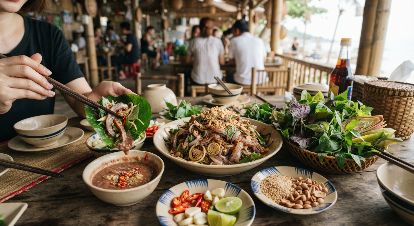 Đặc điểm và hương vị đặc trưng của gỏi cá nhệch