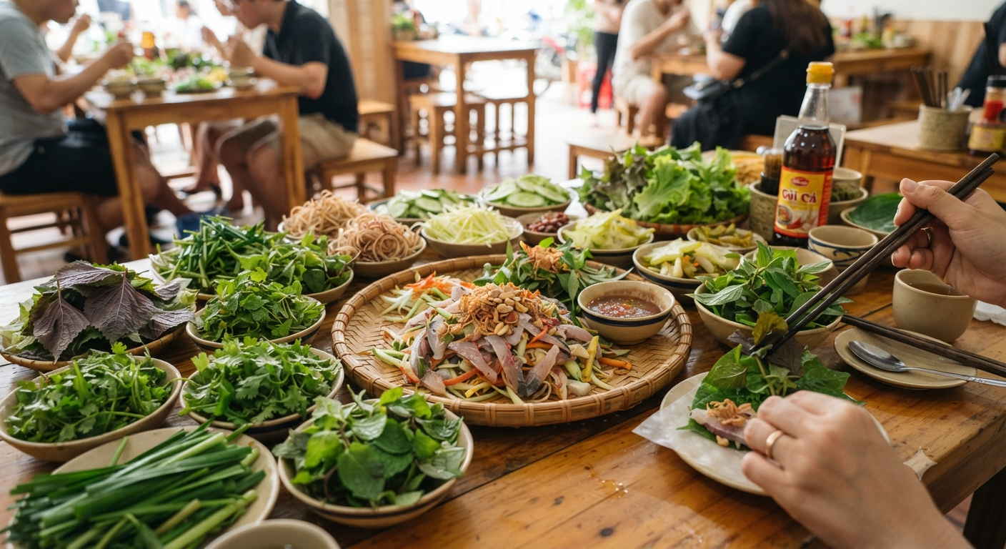 Nghệ thuật kết hợp rau ăn kèm đa dạng